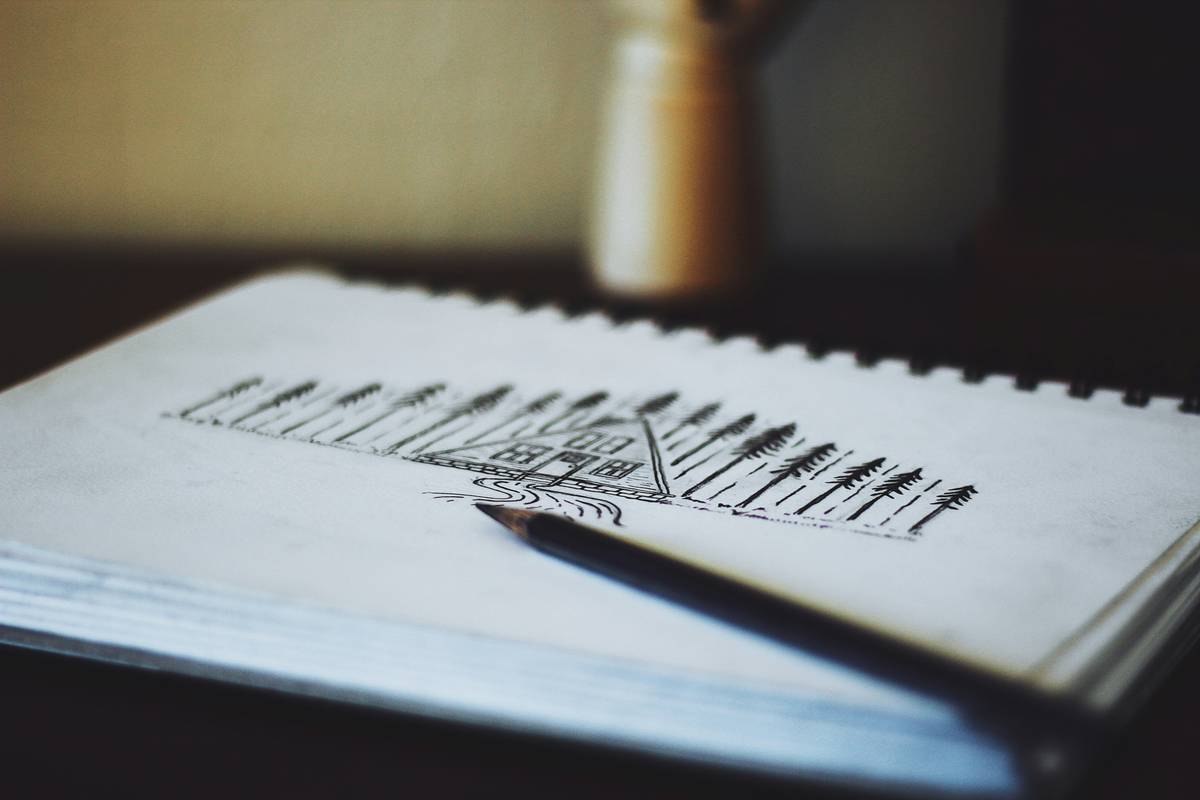 Hand-drawn value scale showing 9 steps from white paper to deep black using HB, 2B, and 6B pencils
